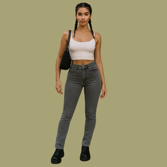 🖤 Rolla’s “Elle” Super High Rise Relaxed Jeans in Washed Black (Size 30) - Picture 1 of 10